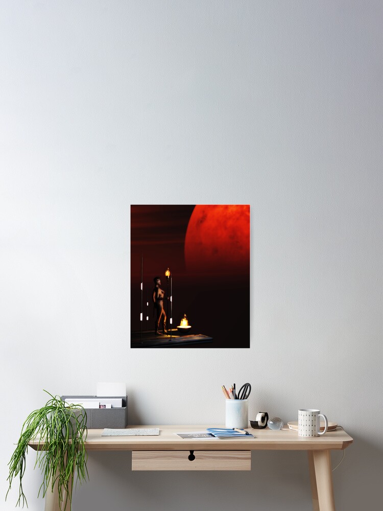 Thumbnail 2 of 3, Poster, RedMoon designed and sold by FrankThomas.