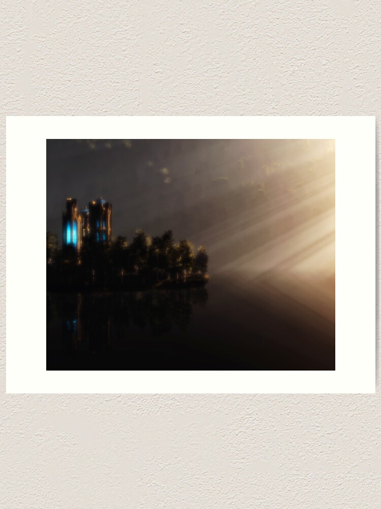 Alternate view of Elven Temple Art Print