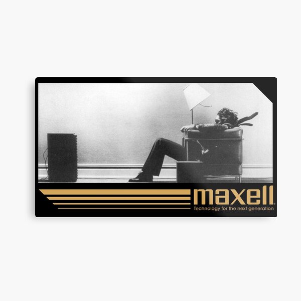 80's Retro Cassette Ad Metal Print