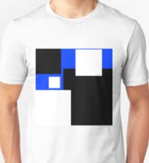 Modern Style Colour Blocks Blue Background Unisex T-Shirt