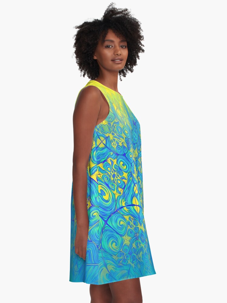 Alternate view of Abstract meadow A-Line Dress