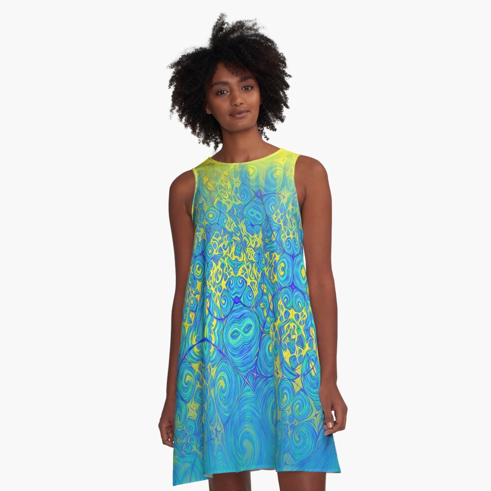 Abstract meadow A-Line Dress