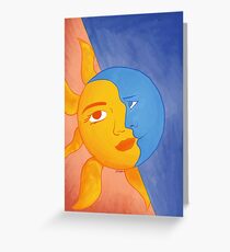 Sun and moon Greeting Card