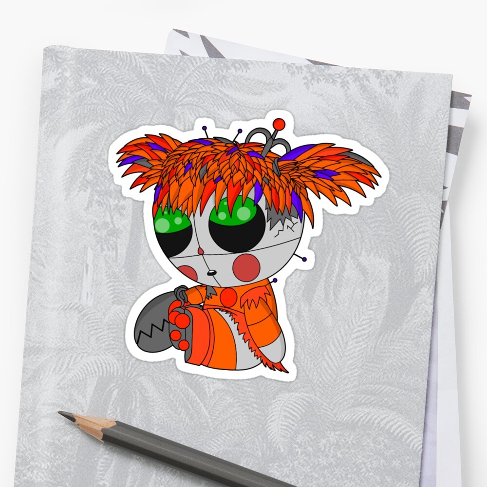 Fnaf Scrap Baby Chibi Sticker By Twinshiftart Redbubble