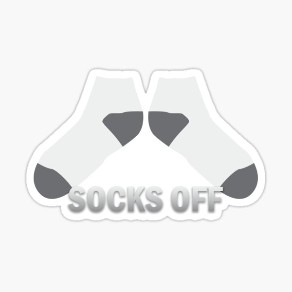 Socks Off Sticker