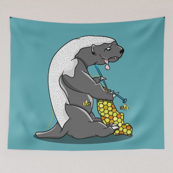 Item preview, Honey badger knitting designed and sold by piedaydesigns.