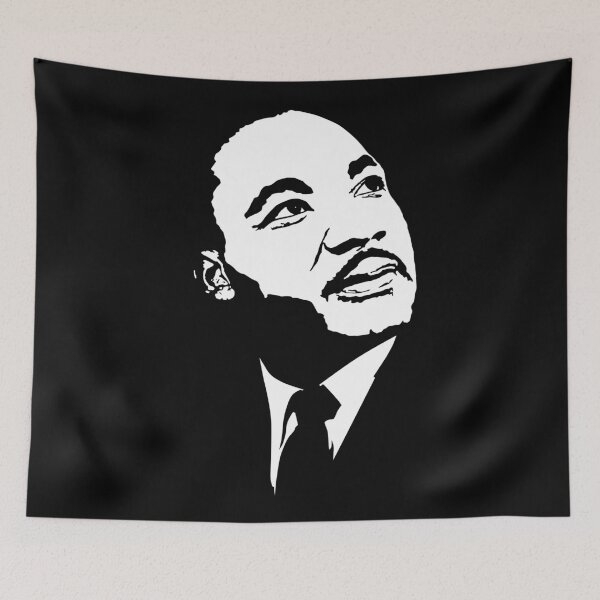 Item preview, Martin Luther King / MLK, ilustración de silueta en blanco y negro designed and sold by Marcin Adrian.
