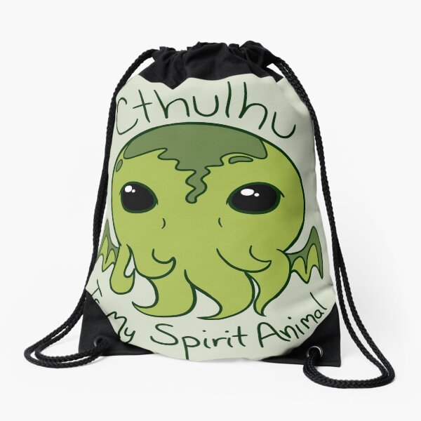 Cthulhu is My Spirit Animal Drawstring Bag