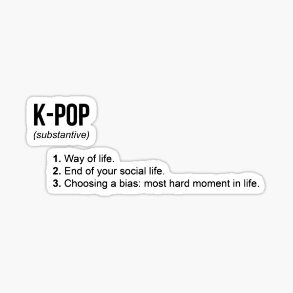 Definition of K-pop. Sticker