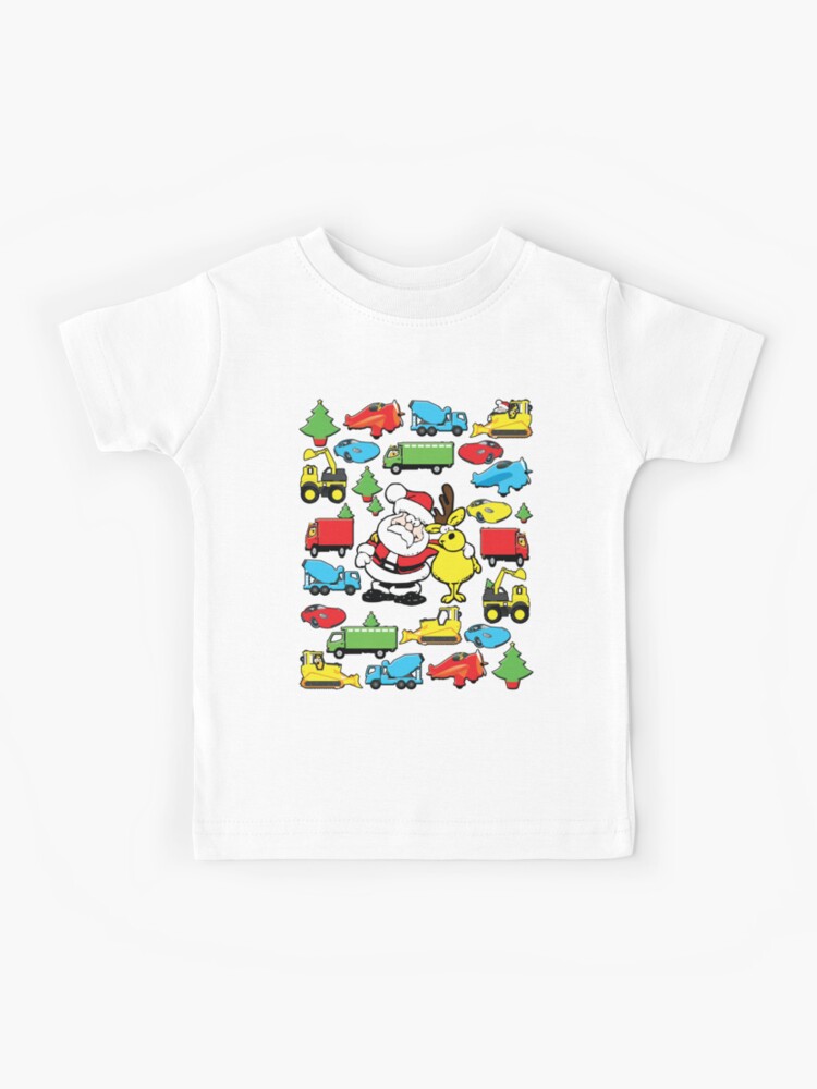 Santa Im Digging Christmas Shirt for Boys Toddler Kids Long Sleeve T-Shirt