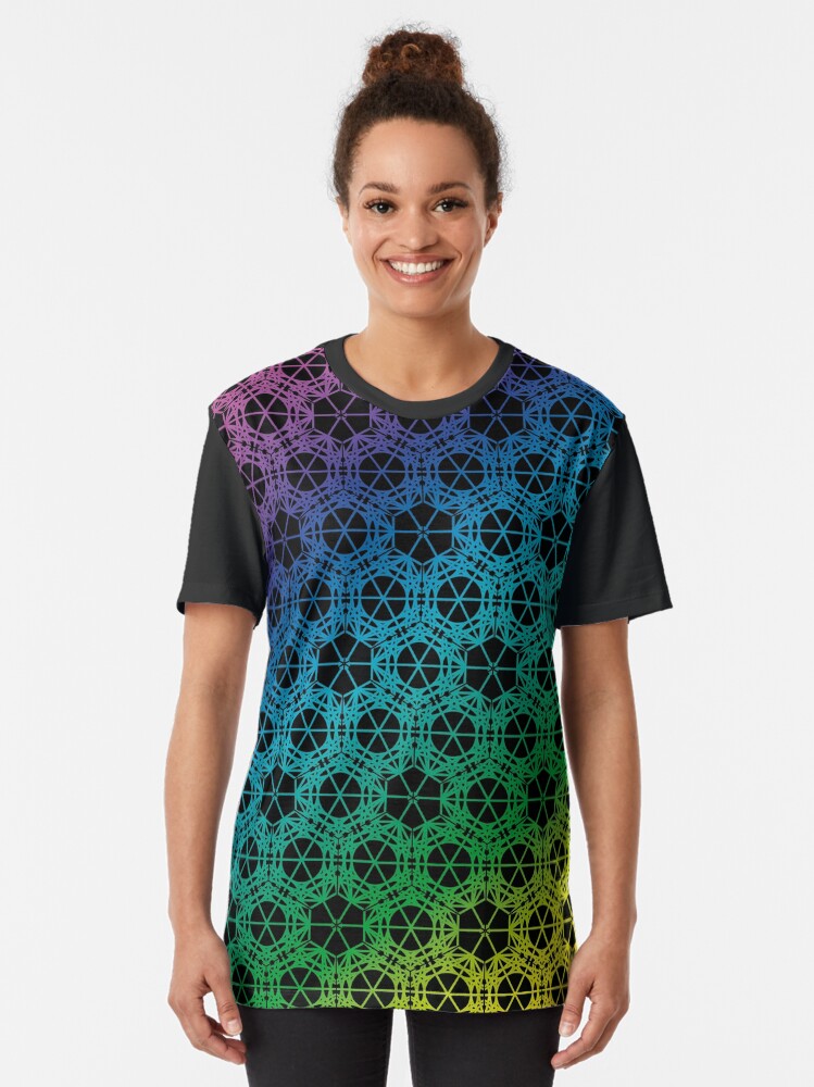 Vista alternativa de Camiseta gráfica Figuras y colores