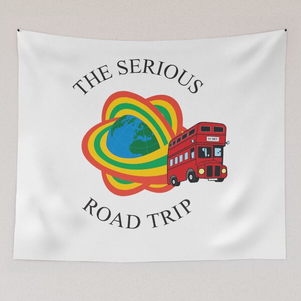 Item preview, The Serious Road Trip Rainbow London Bus Logo designed and sold by phoxydesign.