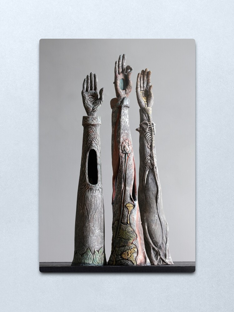 Alternate view of helpful hands delivering goodness Metal Print