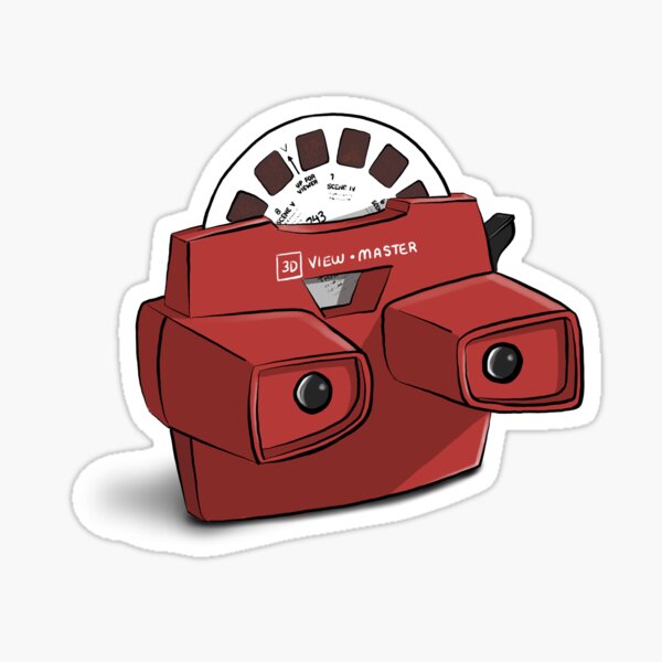 1980s Blue Viewmaster 3D View-Master Viewer Toy Orange Lever. Works