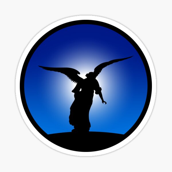 Item preview, Angel Statue Silhouette (bordered) designed and sold by ANGELSONLY.