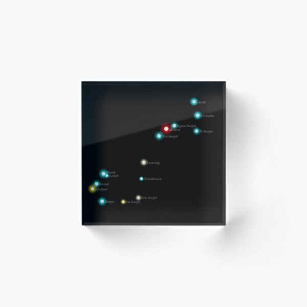 Aperçu de l'œuvre Constellation Scorpion (avec étiquettes) créée et vendue par GloopTrekker.