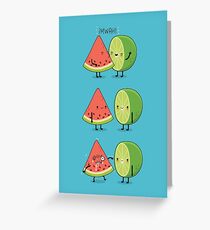 First kiss Greeting Card
