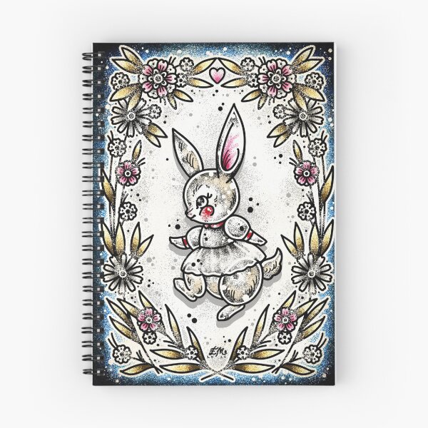 Item preview, Bunny Dance Traditional Tattoo Flash designed and sold by Ella Mobbs.