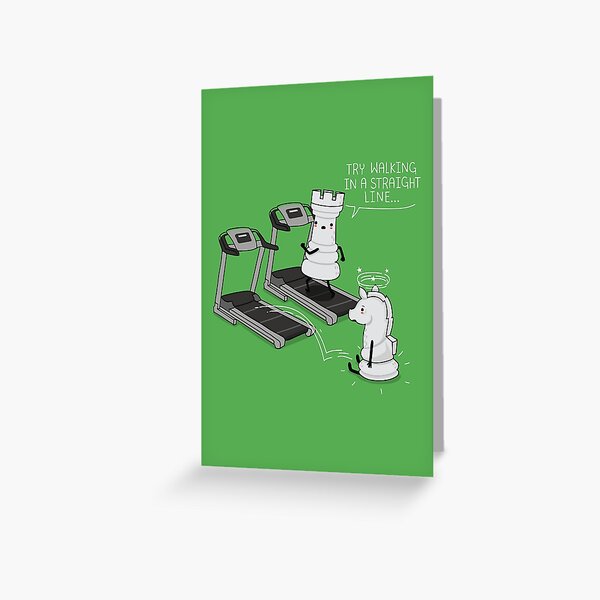 Walking in a straight line Greeting Card