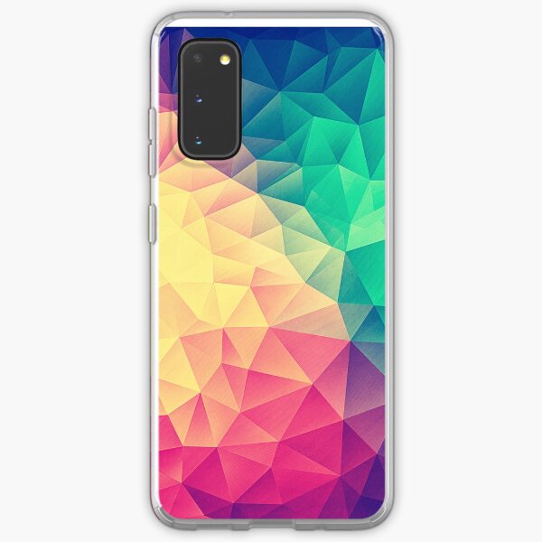 Abstract Polygon Multi Color Cubism Low Poly Triangle Design Samsung Galaxy Soft Case