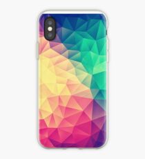 Abstract Polygon Multi Color Cubism Low Poly Triangle Design iPhone Case