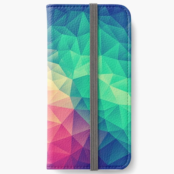 Abstract Polygon Multi Color Cubism Low Poly Triangle Pride / LGBT Design iPhone Wallet