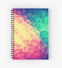 Cuaderno de espiral Polígono abstracto Color multicolor Cubismo Low Poly Triángulo diseño