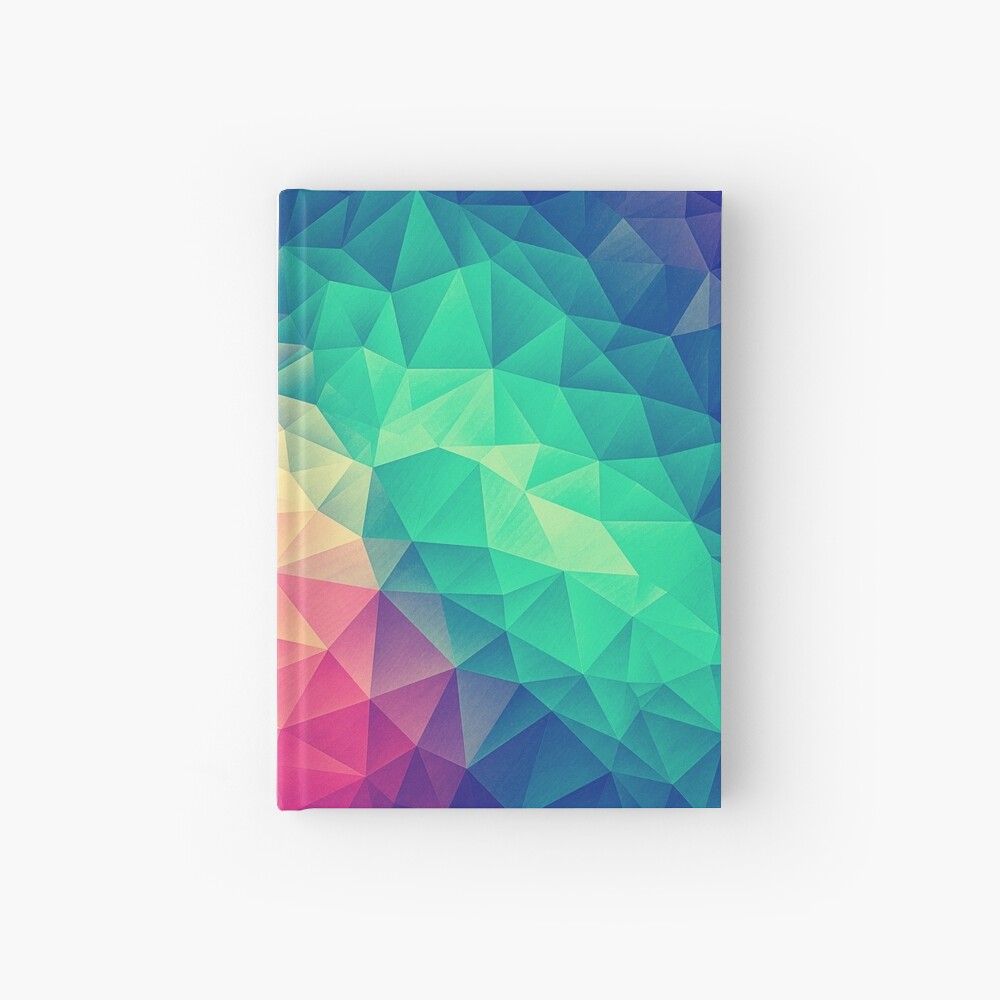 Abstract Polygon Multi Color Cubism Low Poly Triangle Pride / LGBT Design Hardcover Journal