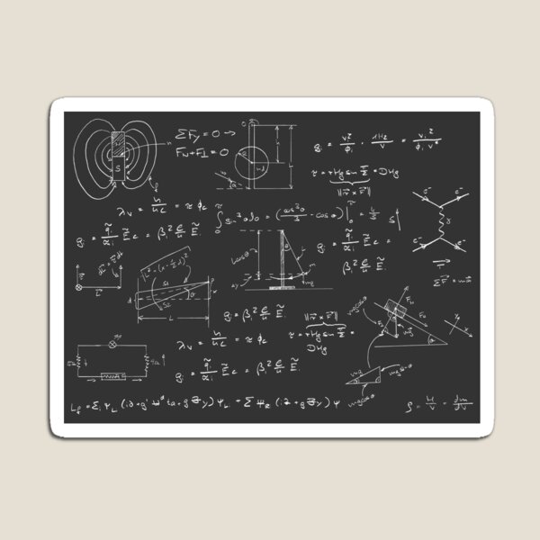 Artikelvorschau, Physikdiagramme und Formelkreidehandschrift auf Tafel entworfen und verkauft von UDDesign.