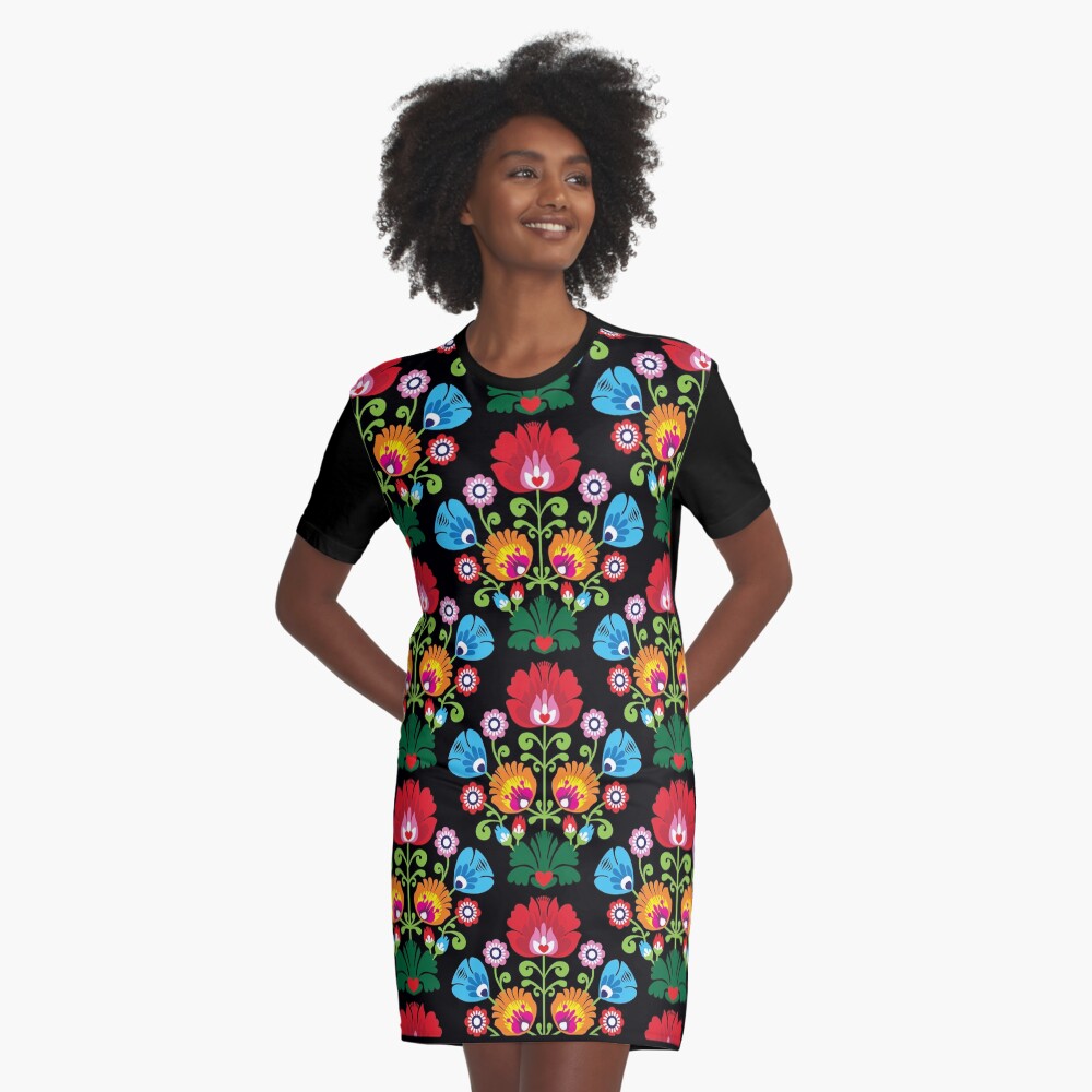 Item preview, Graphic T-Shirt Dress designed and sold by folklove.