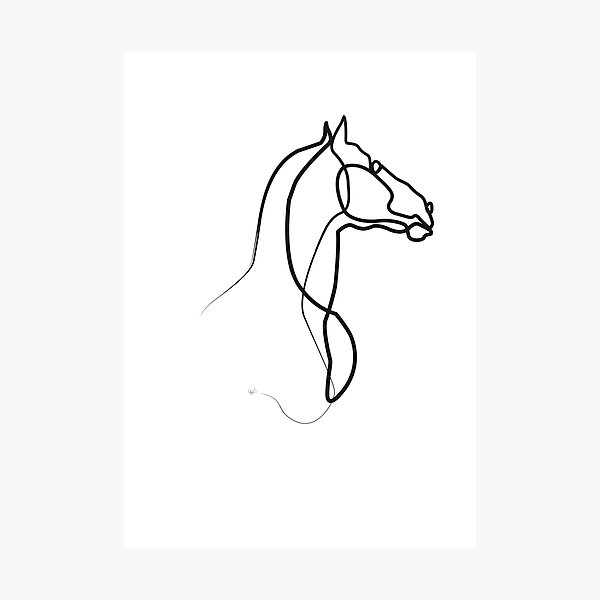 Silhouette of horse simple tattoo tribal Vector Image