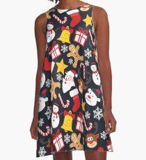 Cool Christmas Collage A-Line Dress