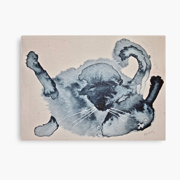 Shameless Cats: Regular Maintenance Black Cat Canvas Print