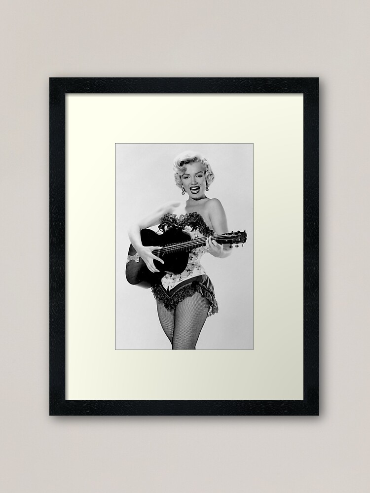 Alternate view of Marilyn with Guitar Framed Art Print