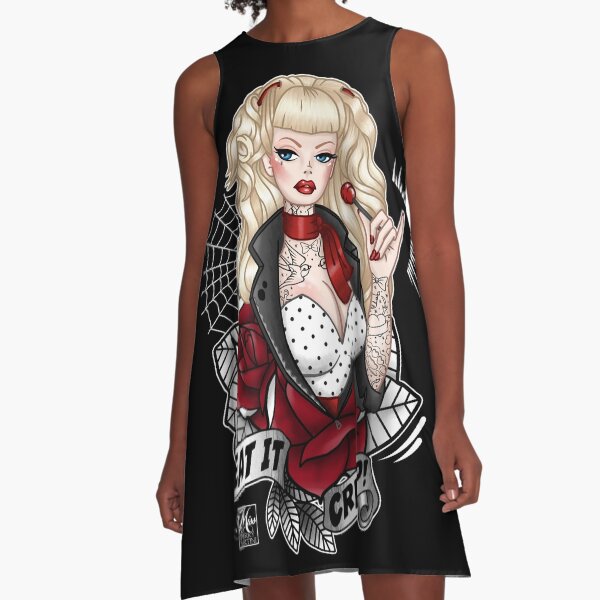 Beat it Creep A-Line Dress