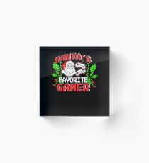 I'm A Gamer I'm On Santa's Ignore List T-Shirt For Gamers Acrylic Block