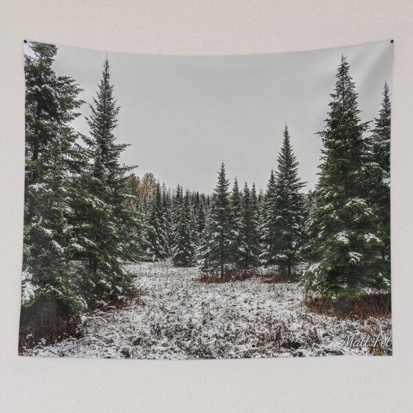 Item preview, snow on evergreen trees designed and sold by mattpetrey.