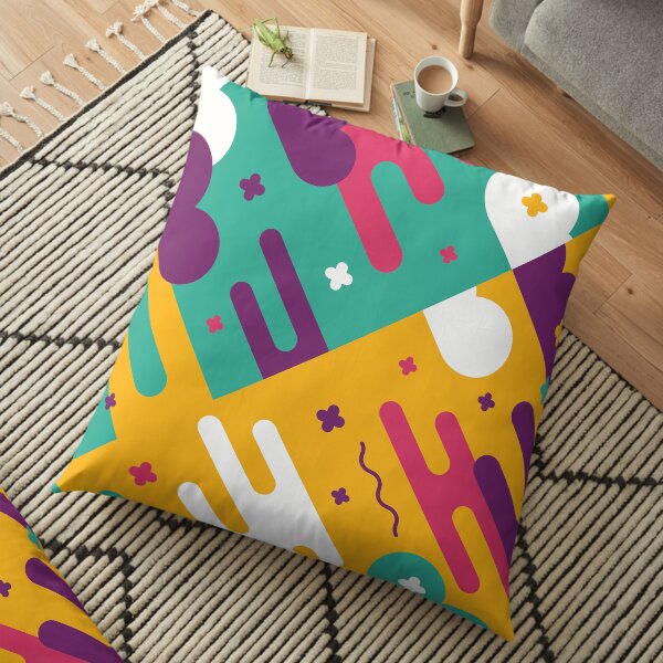 Colourful Clouds Floor Pillow