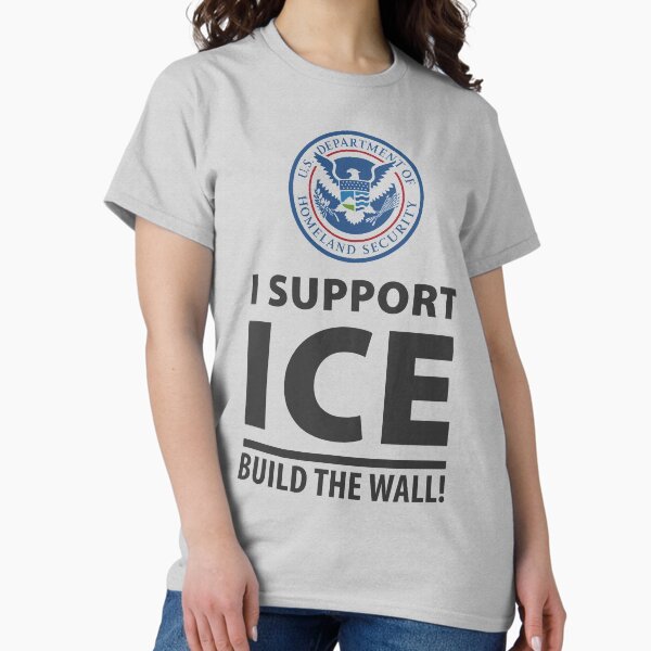 Vista previa del artículo con la obra «Apoyo a ICE para construir el muro con sello de Seguridad Nacional», diseñado y vendido por yourtrumpshop.