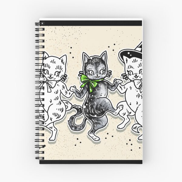 Item preview, Dancing Cats Traditional Tattoo Flash designed and sold by Ella Mobbs.