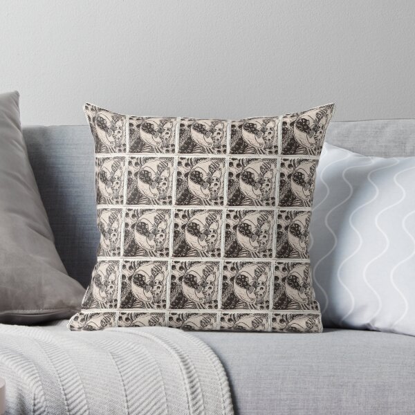 Mitten Making Throw Pillow