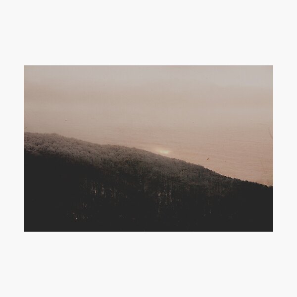Red Sea // Moody print of sea and misty forest photography Photographic Print