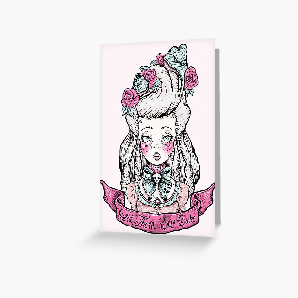 Marie Antoinette Traditional Tattoo Flash" Greeting Card for Sale by Ella Mobbs