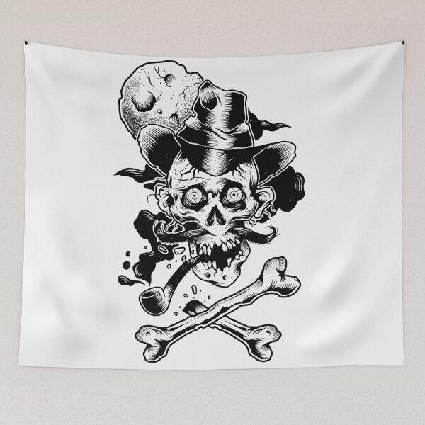 Item preview, Hill Billy Skull Traditional Tattoo Flash designed and sold by Ella Mobbs.