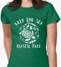 Keep The Sea Plastic Free - Turtle Women's Fitted T-Shirt