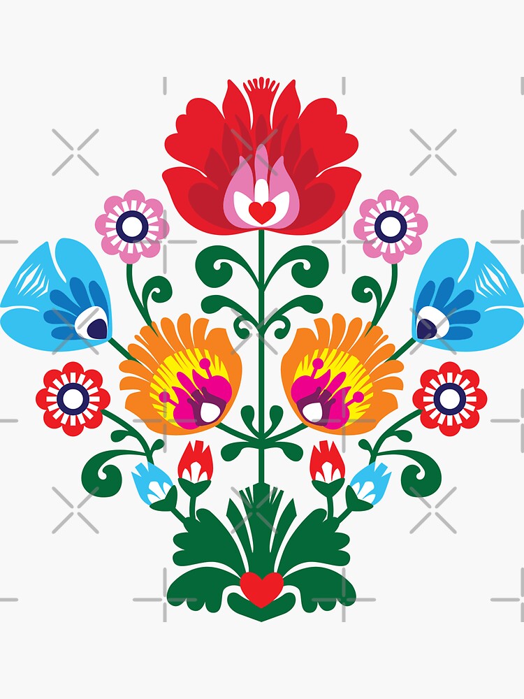 "Polish Folk Art Wycinanki / Paper Cutouts Flowers / Folklore / Poland