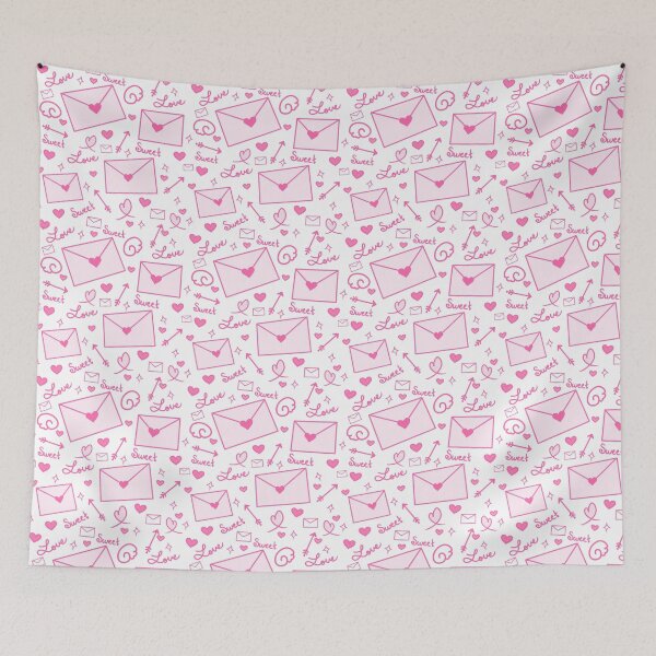 Item preview, Crushing Love Letters - Pink/White designed and sold by Cats-And-Coffee.