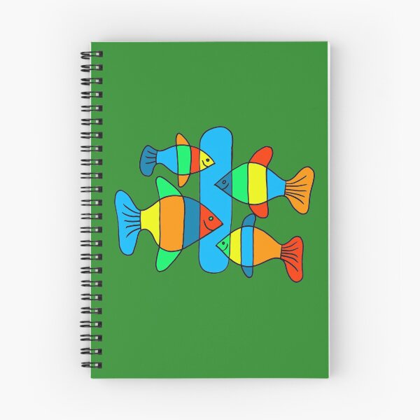 Item preview, 4 Fish - Black lines on green Board designed and sold by Istvan Ocztos.