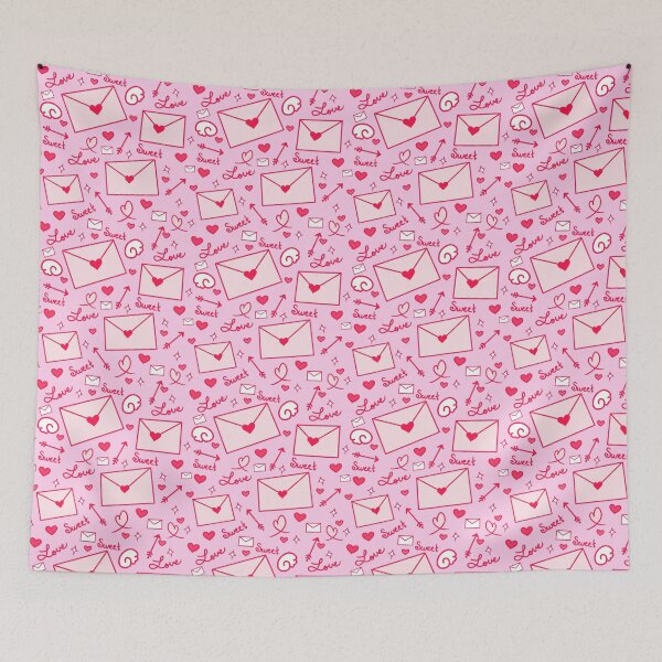 Item preview, Crushing Love Letters - Red/Soft Pink designed and sold by Cats-And-Coffee.