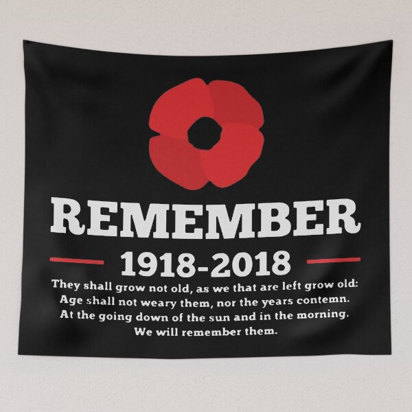 Item preview, World War 1 Centennial Remember 1918-2018 - white font designed and sold by colorfull751.